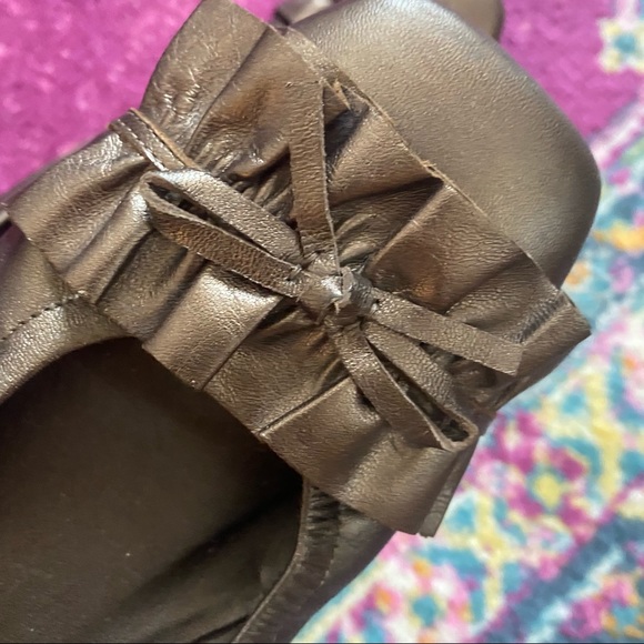 Vaneli Bronze Flat with Rouched Bow - Picture 4 of 6